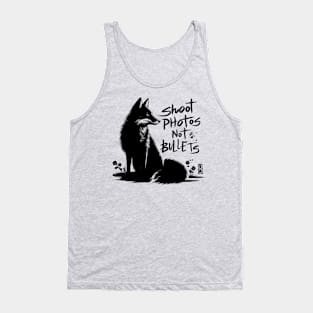 Shoot photos not bullets - Fox Japanese style Tank Top